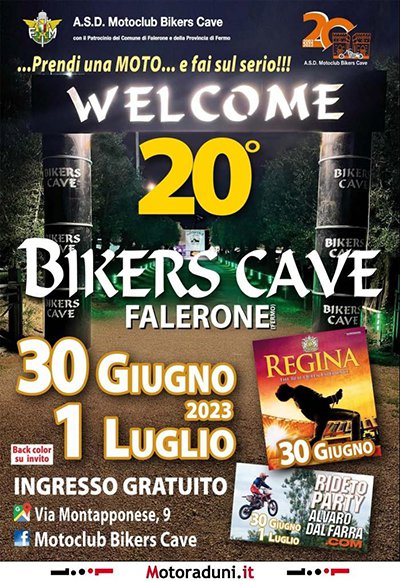 Locandina evento 20° BIKERS CAVE