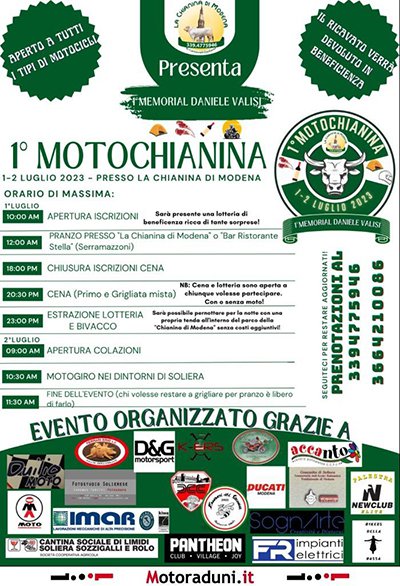 Locandina evento 1° MOTOCHIANINA
