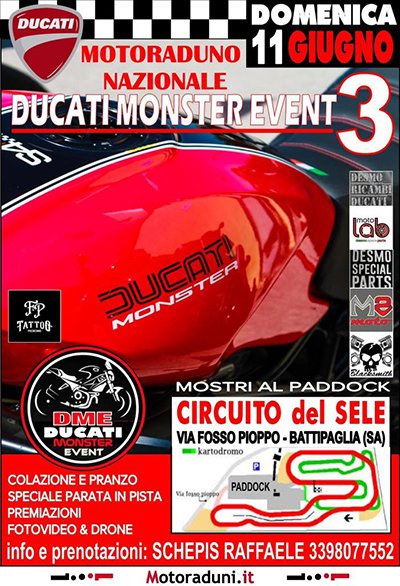 Locandina evento DUCATI MONSTER EVENT 3
