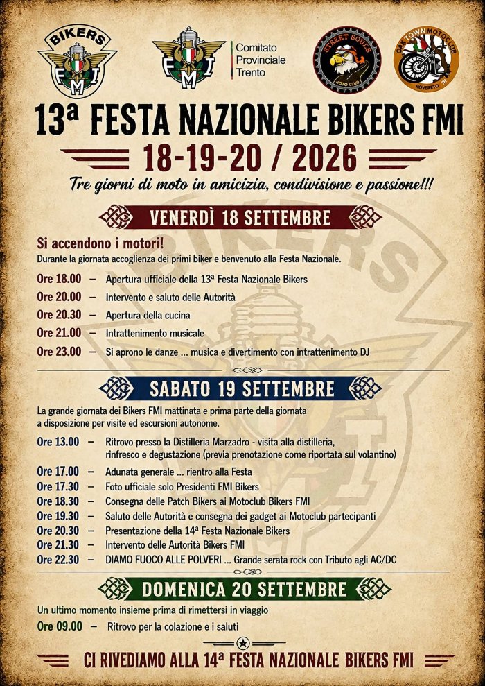 13ª 13ª FESTA NAZIONALE BIKERS FMI