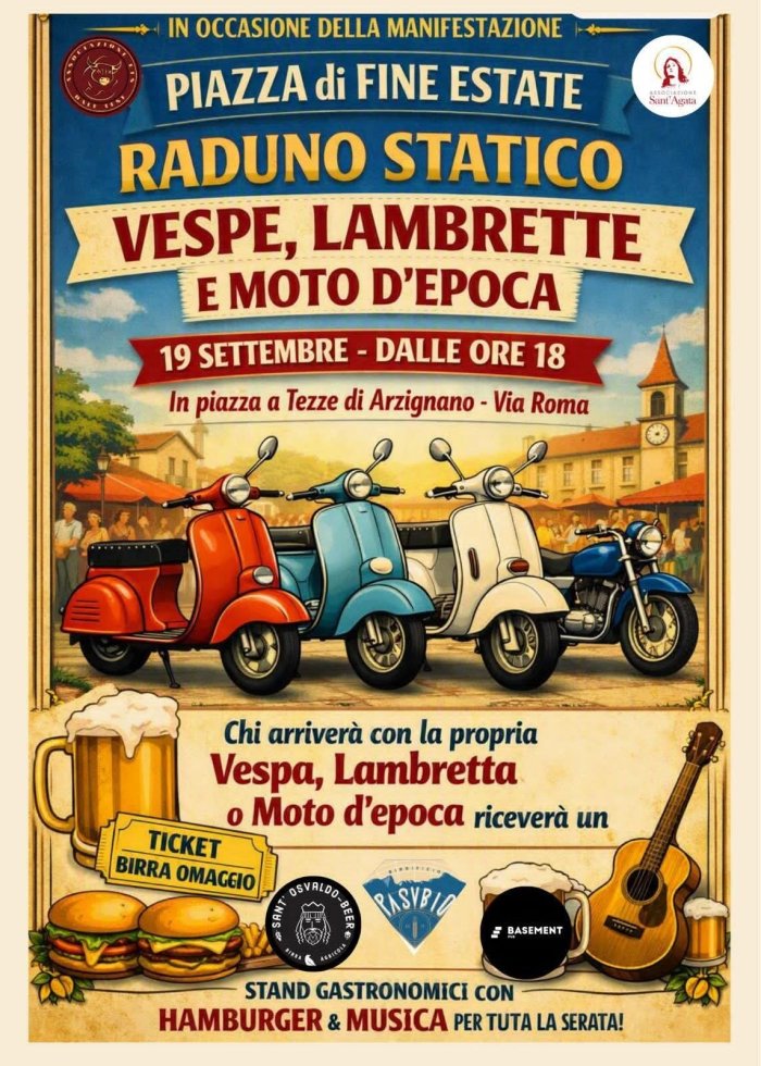 RADUNO STATICO VESPE, LAMBRETTE E MOTO D'EPOCA