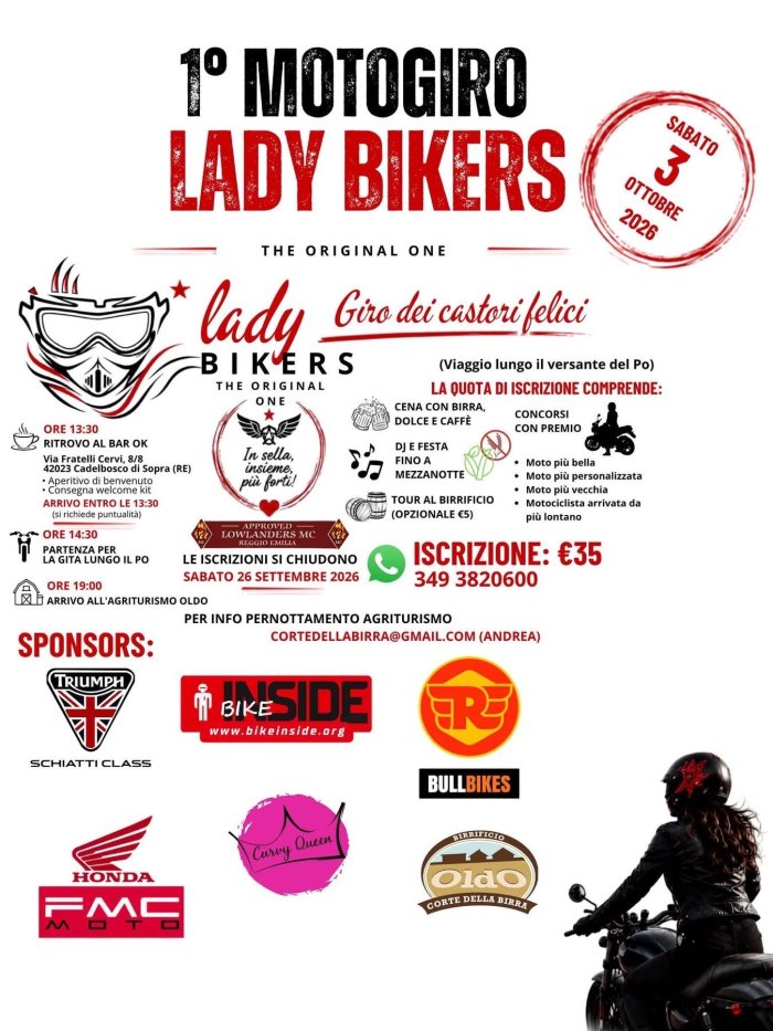 1 Moto Giro esclusivamente femminile 🏍️❤️