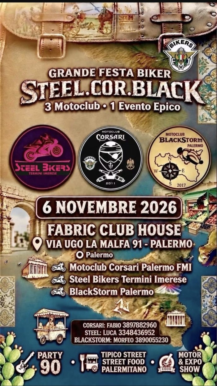 GRANDE FESTA BIKER STEEL.COR.BLACK