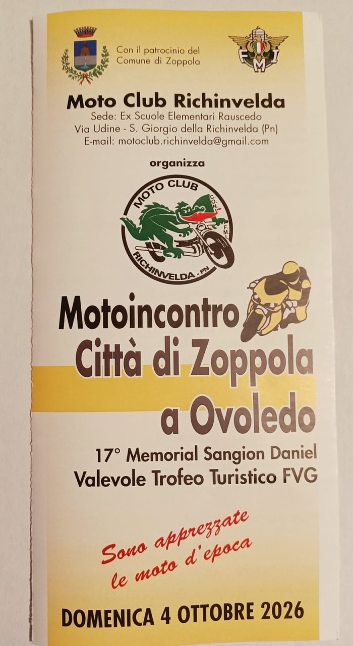 17° Motoincontro Città di Zoppola a Ovoledo