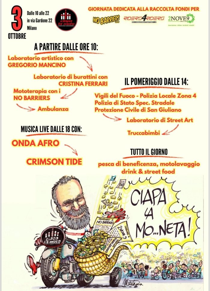 Giornata dedicata alla raccolta fondi per No Barriers