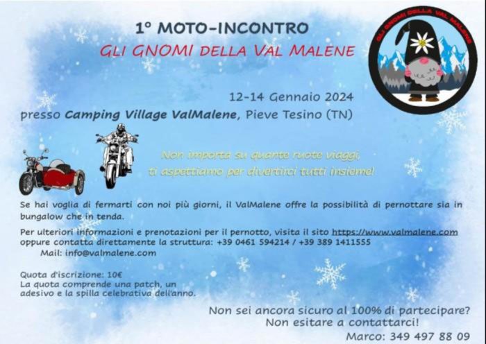 MOTOINCONTRO GLI GNOMI DELLA VAL MALENE