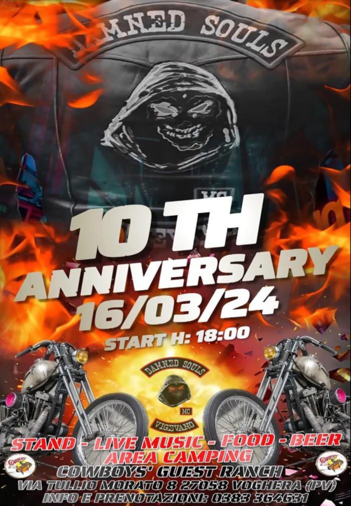 10° ANNIVERSARY DAMNED SOULS MC