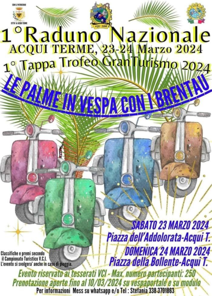LE PALME IN VESPA CON I BRENTAU