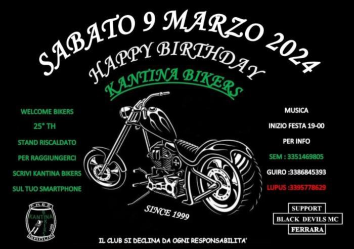 HAPPY BIRTHDAY KANTINA BIKERS