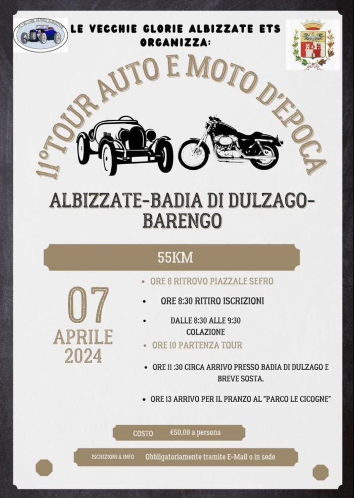 11° TOUR AUTO E MOTO D'EPOCA