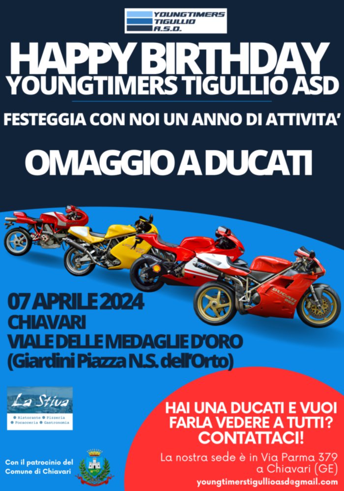 Happy Birthday Youngtimers Tigullio ASD - Omaggio a Ducati