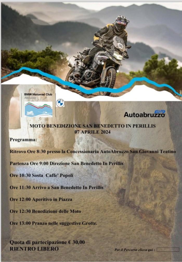 MOTO BENEDIZIONE SAN BENEDETTO IN PERILLIS