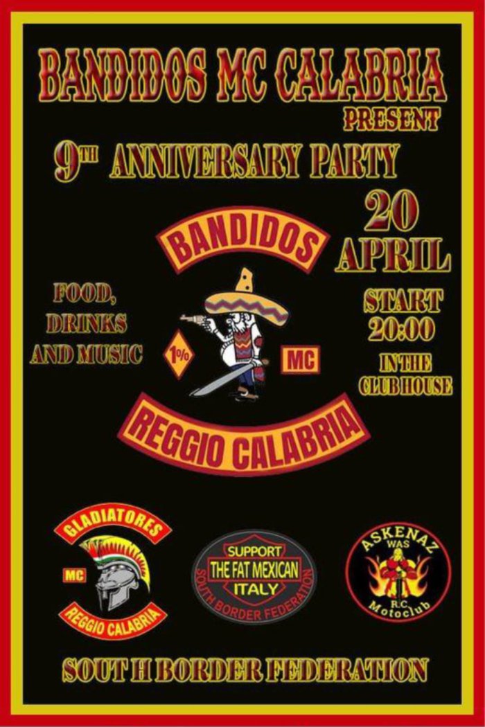 9° ANNIVERSARY PARTY BANDIDOS MC CALABRIA