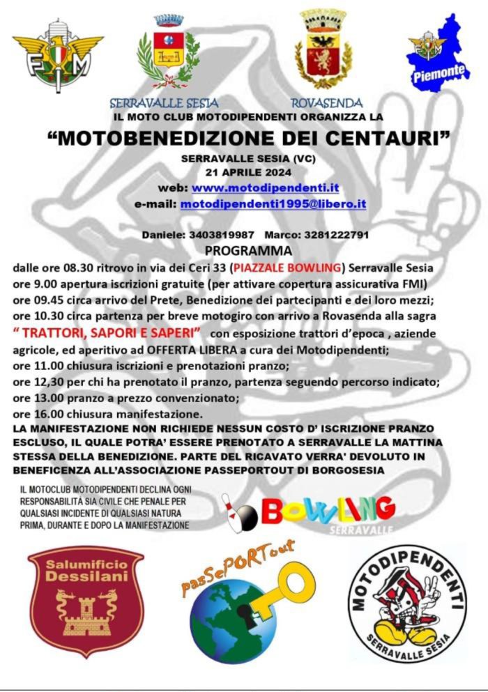 MOTOBENEDIZIONE DEI CENTAURI