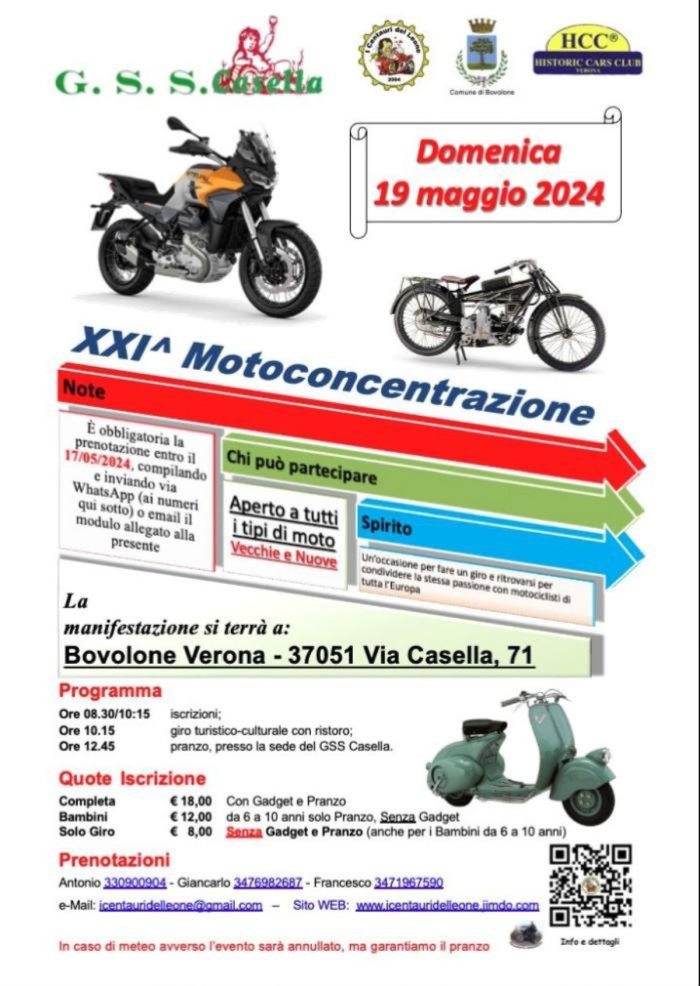 XXI MOTOCONCENTAZIONE BOVOLONE CITTA' DEL MOBILE CLASSICO