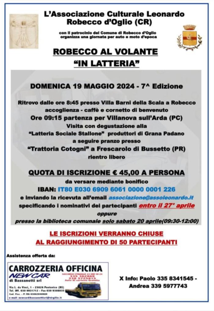 7° ROBECCO AL VOLANTE IN LATTERIA