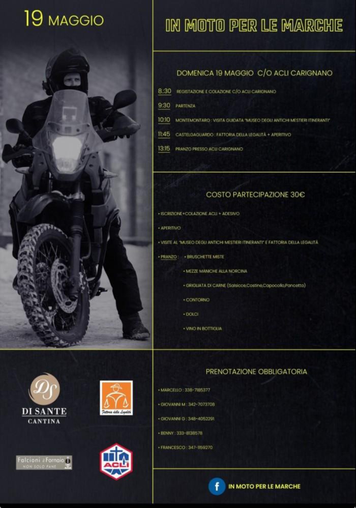 IN MOTO PER LE MARCHE