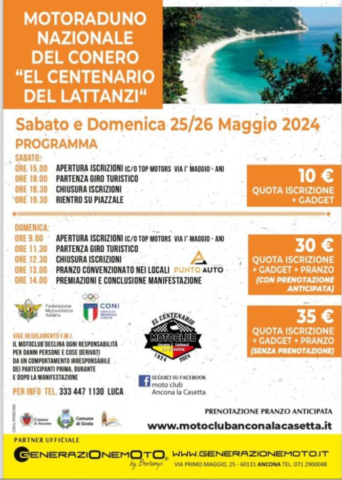 MOTORADUNO REGIONALE DEL CONERO - EL CENTENARIO DEL LATTANZI