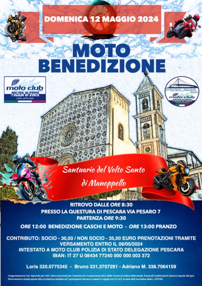 Moto Benedizione Motoclub Polizia di Stato 
