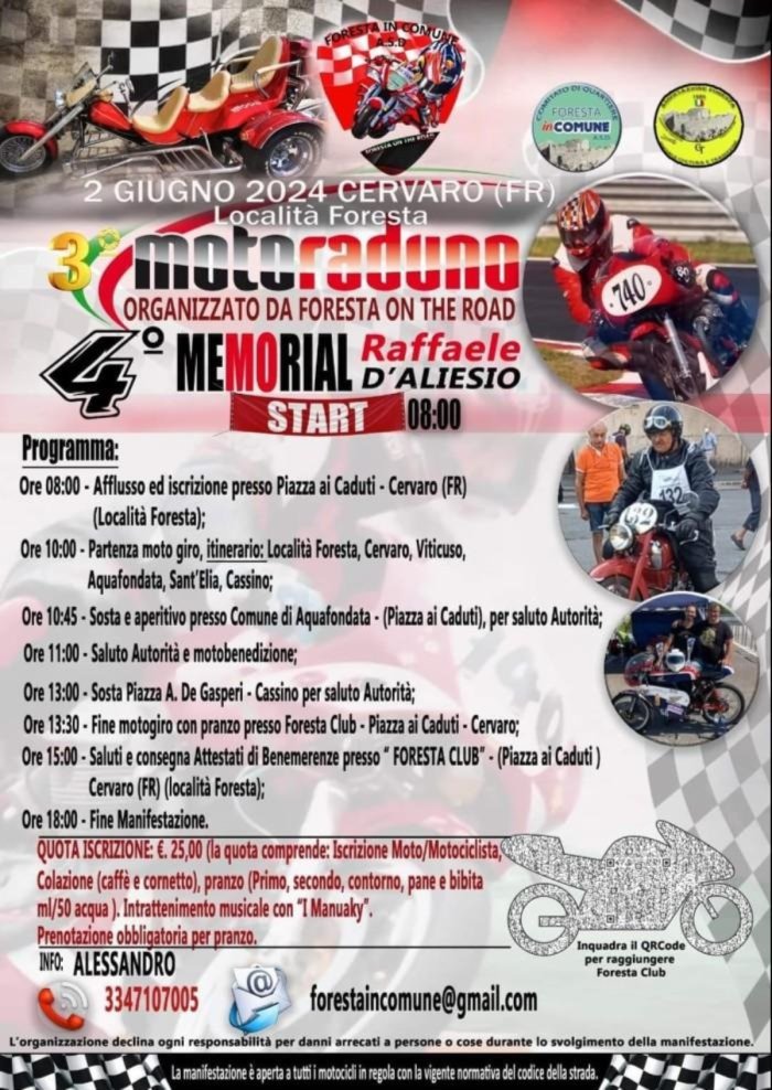 3° MOTORADUNO FORESTA ON THE ROAD