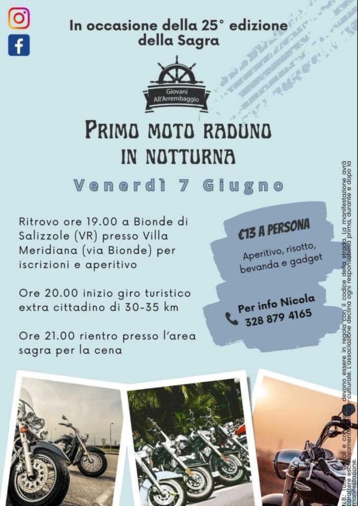 PRIMO MOTO RADUNO IN NOTTURNA