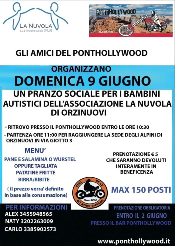 PRANZO SOCIALE PONTHOLLYWOOD