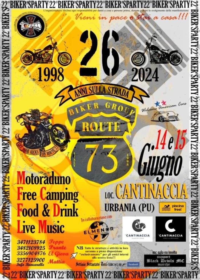 22° BIKER'S PARTY ROUTE 73