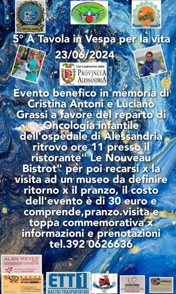 5° A TAVOLA IN VESPA PER LA VITA