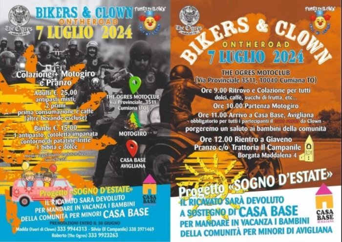 BIKERS & CLOWN ON THE ROAD