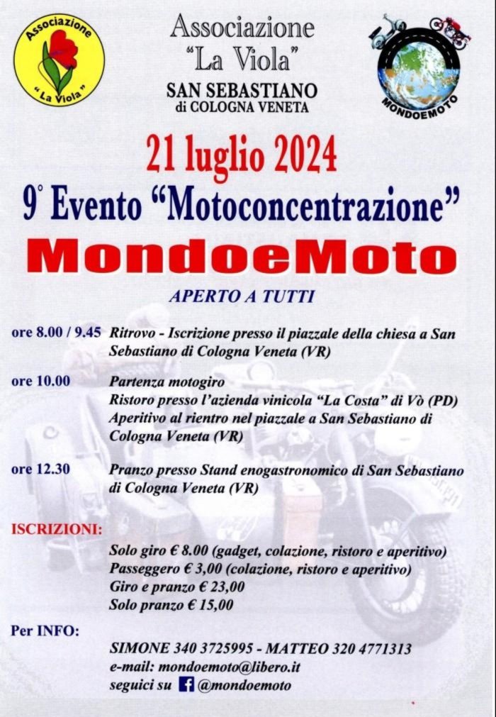 9° EVENTO MOTOCONCENTRAZIONE MONDOEMOTO
