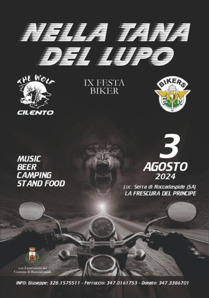 NELLA TANA DEL LUPO IX FESTA BIKER