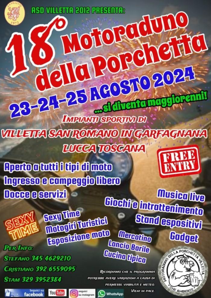 18° MOTORADUNO DELLA PORCHETTA