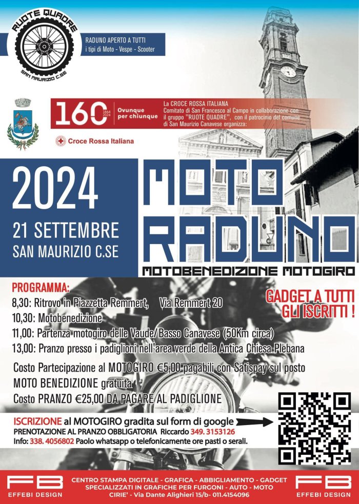 Motoraduno per croce rossa