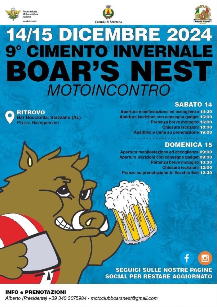 9° CIMENTO INVERNALE BOAR'S NEST
