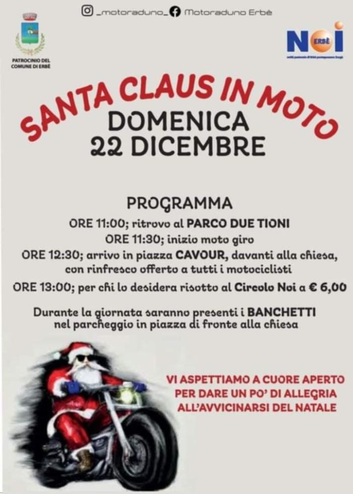 SANTA CLAUS IN MOTO