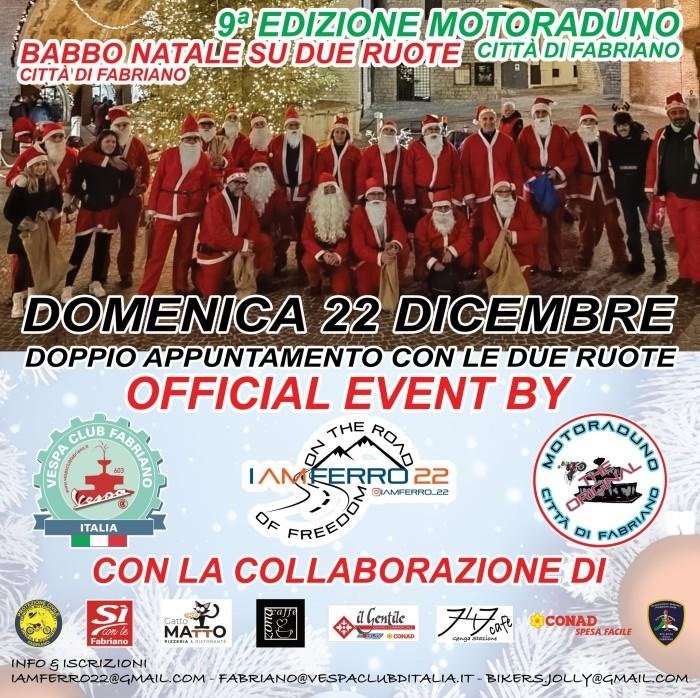 9^ EDIZIONE MOTORADUNO CITTÀ DI FABRIANO E BABBO NATALE SU DUE RUOTE