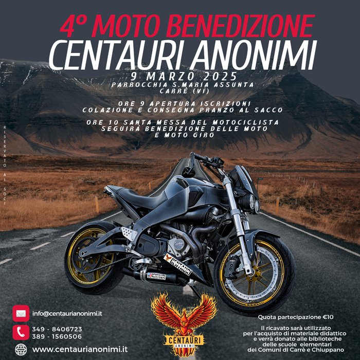 4° edizione Moto Benedizione Centauri Anonimi NO PROFIT APS 