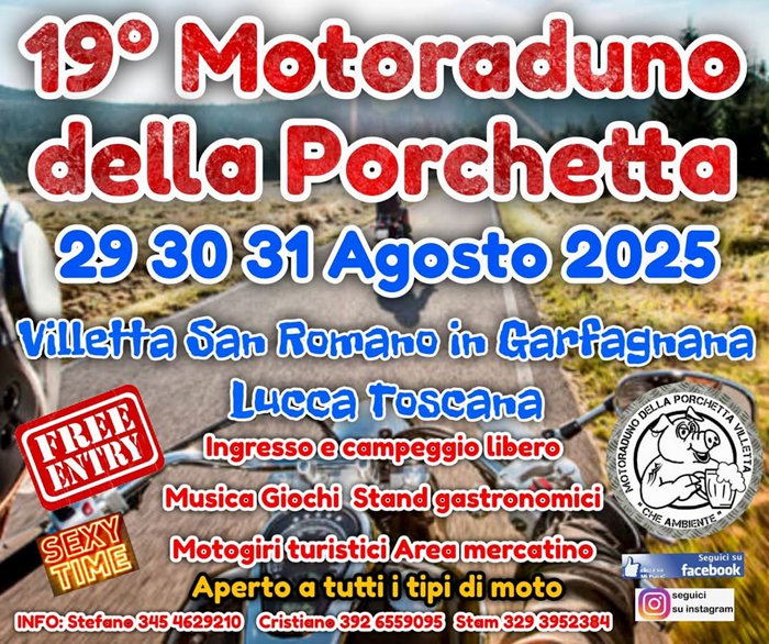 19 MOTORADUNI DELLA PORCHETTA