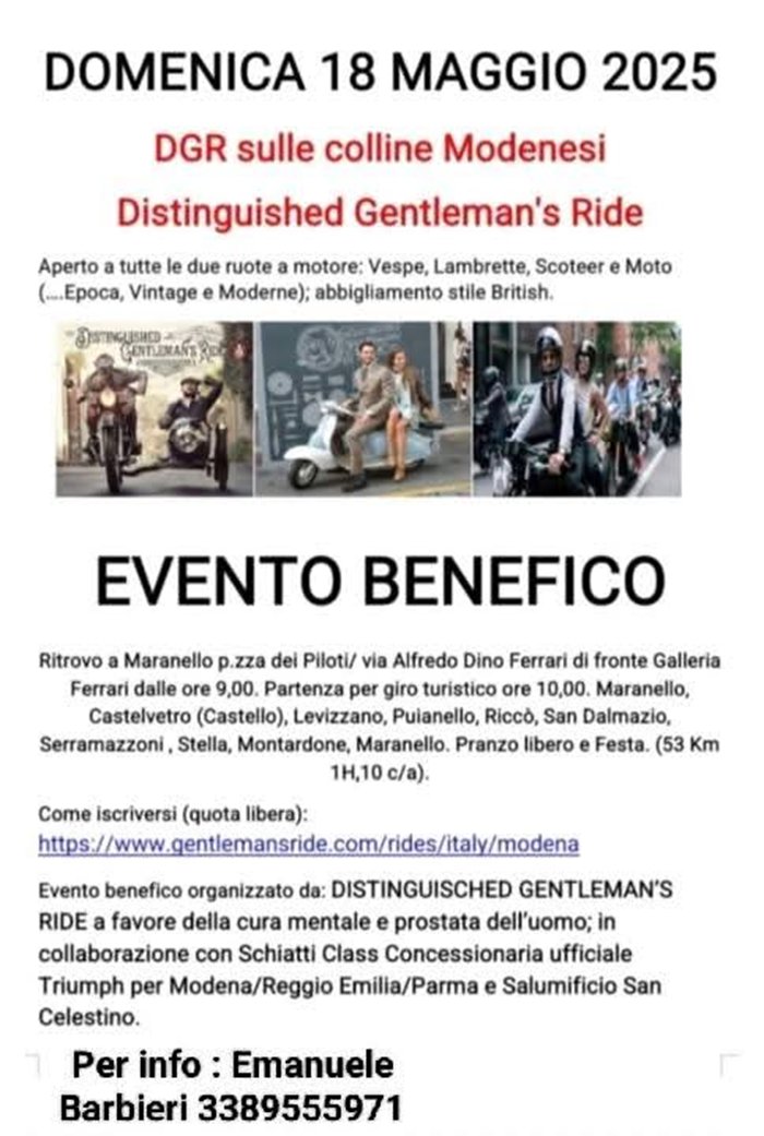 DISTINGUISHED GENTLEMENS RIDE