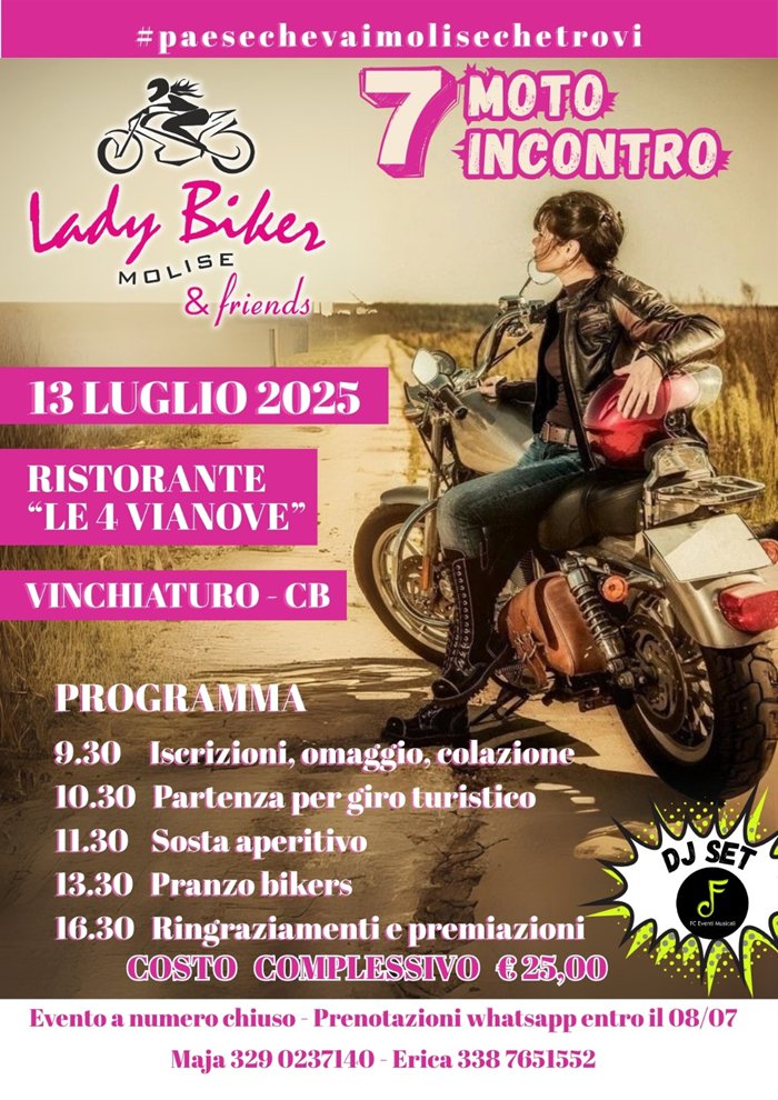 7° Moto-incontro Lady Biker Molise e Friends 