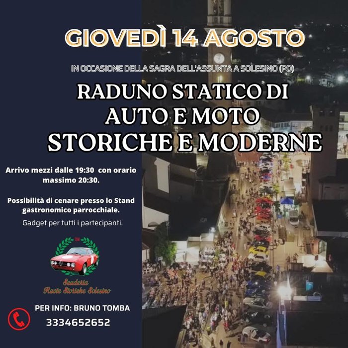 RADUNO STATICO DI AUTO E MOTO D'EPOCA E MODERNE