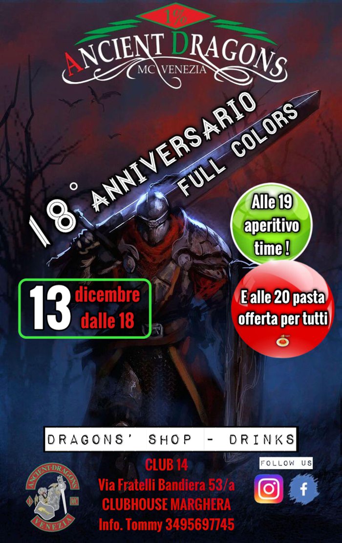Ancient Dragons MC Venezia 18° anniversario