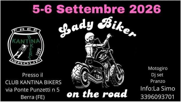 LADY BIKER ON THE ROAD