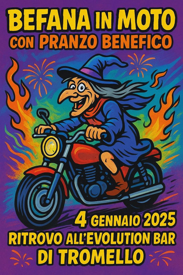 BEFANA IN MOTO CON PRANZO BENEFICO