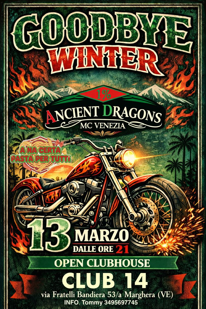 Ancient Dragons MC open clubhouse Marghera