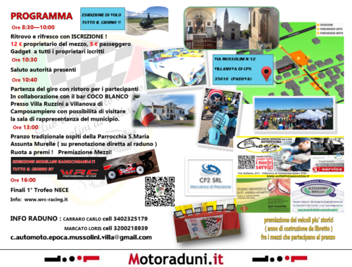 XII RADUNO AUTO MOTO D'EPOCA A MUSSOLINI