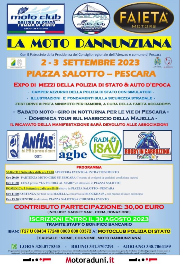 LA MOTO DANNUNZIANA 2023