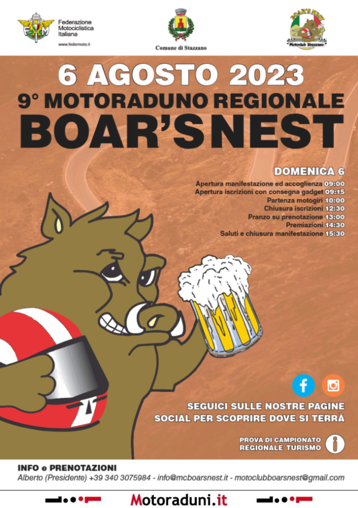 9° MOTORADUNO BOAR'S NEST