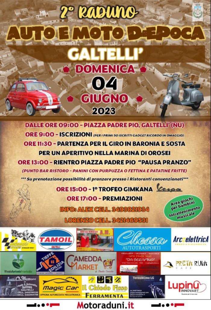 2° RADUNO AUTO E MOTO D'EPOCA GALTELLI'