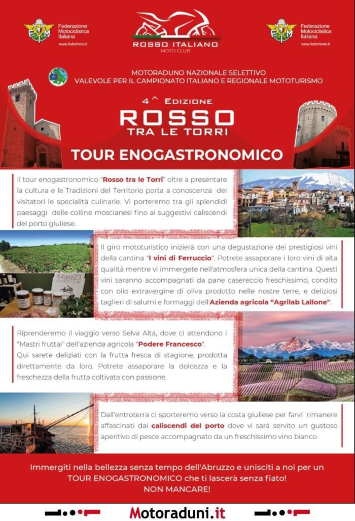 ROSSO TRA LE TORRI 4° EDIZIONE - MOTORADUNO NAZIONALE SELETTIVO